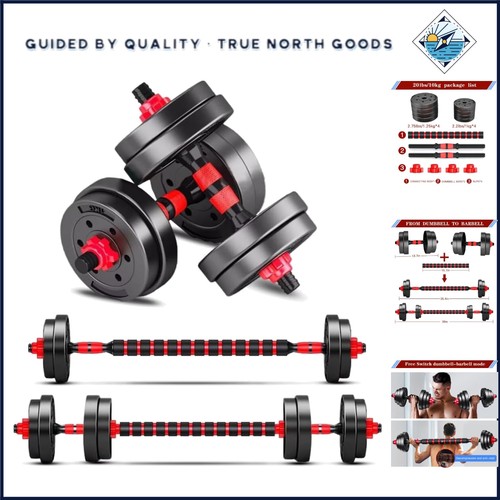 Adjustable dumbbell set with - adjustable,